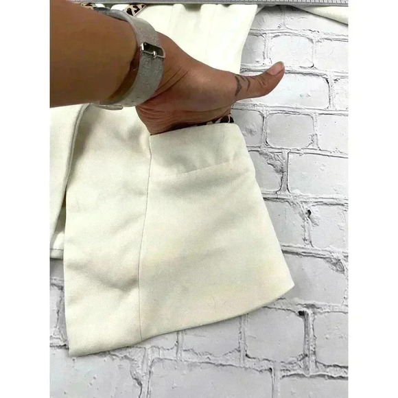 Beige Cheetah Print Women's Blazer SMALL Lined Women's - Picture 5 of 7